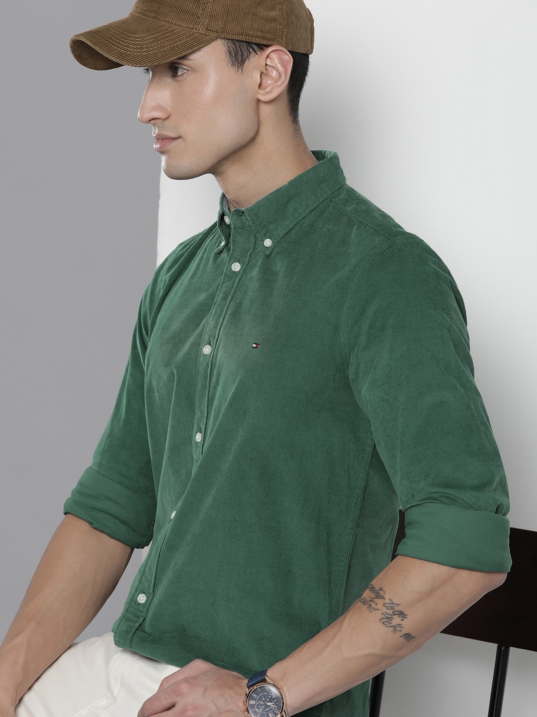 

Tommy Hilfiger Men Slim Fit Casual Shirt, Teal