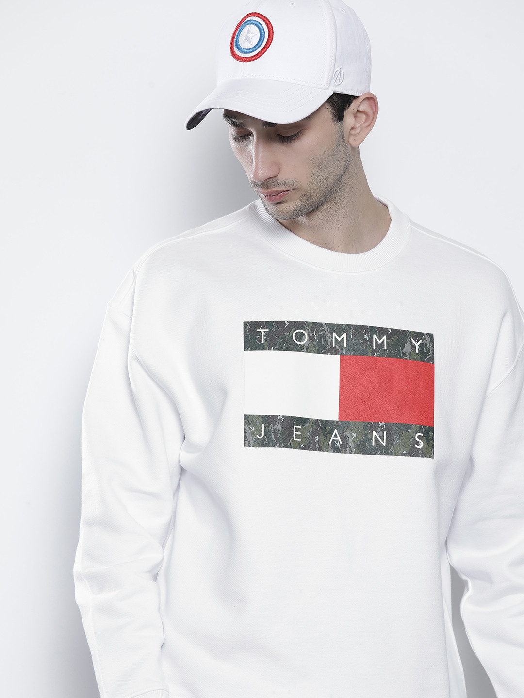 

Tommy Hilfiger Men White Printed Sweatshirt