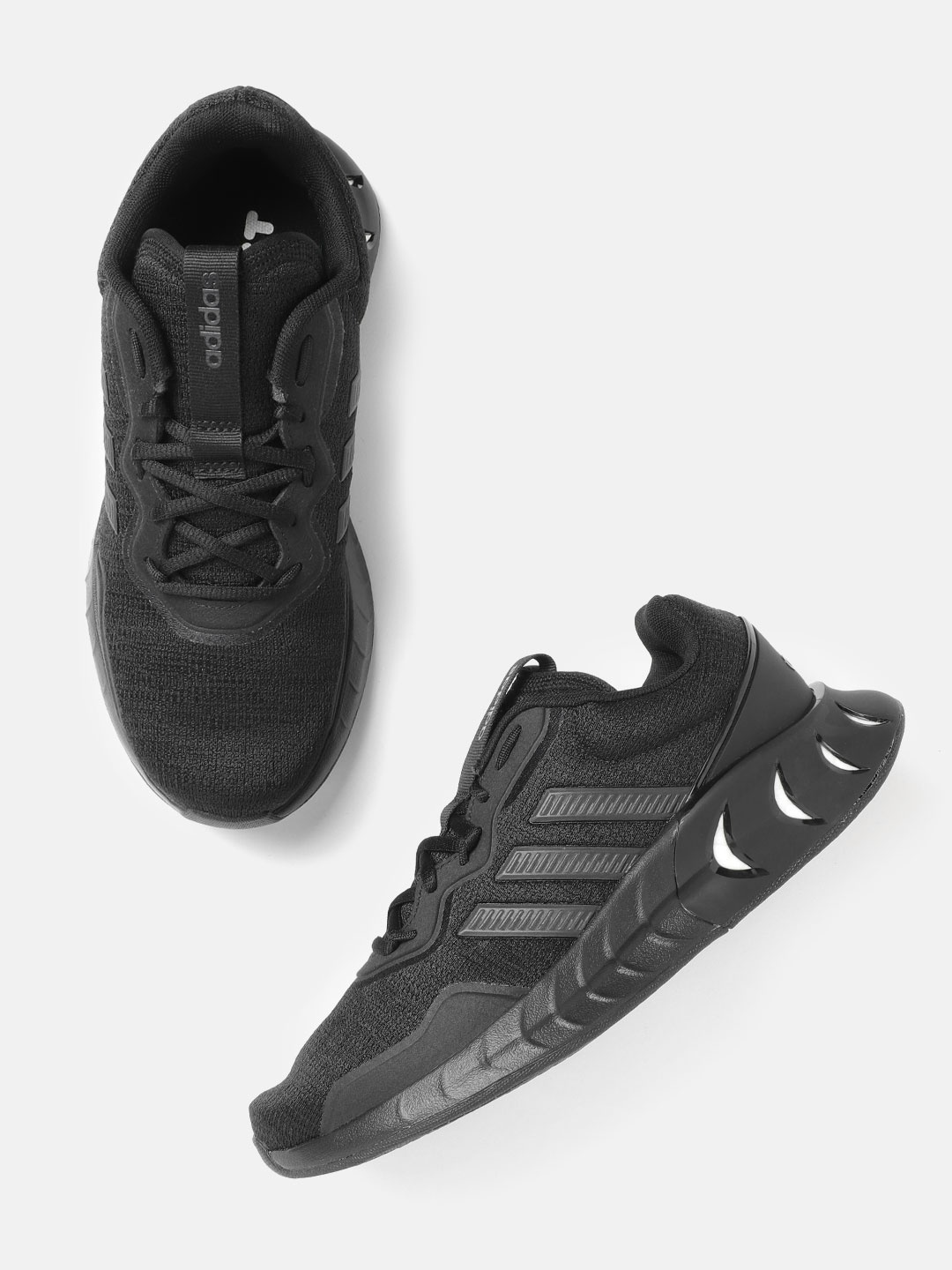 

ADIDAS Men Black Woven Design Kaptir Super Sneakers