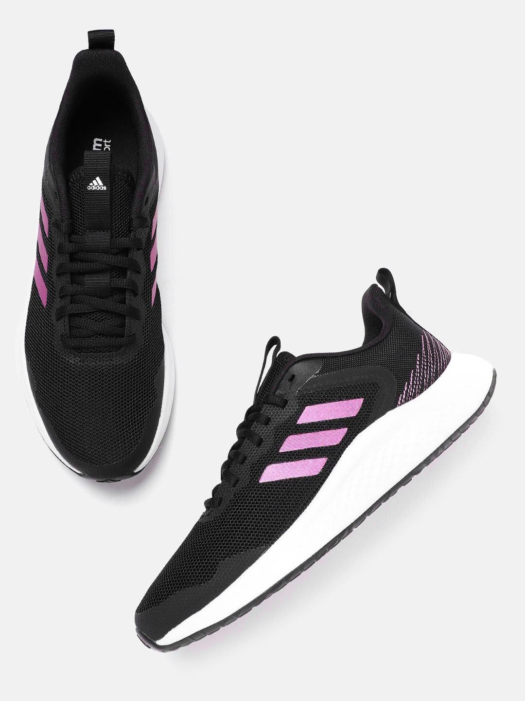 

ADIDAS Women Black Woven Design Fluidstreet Running Shoes