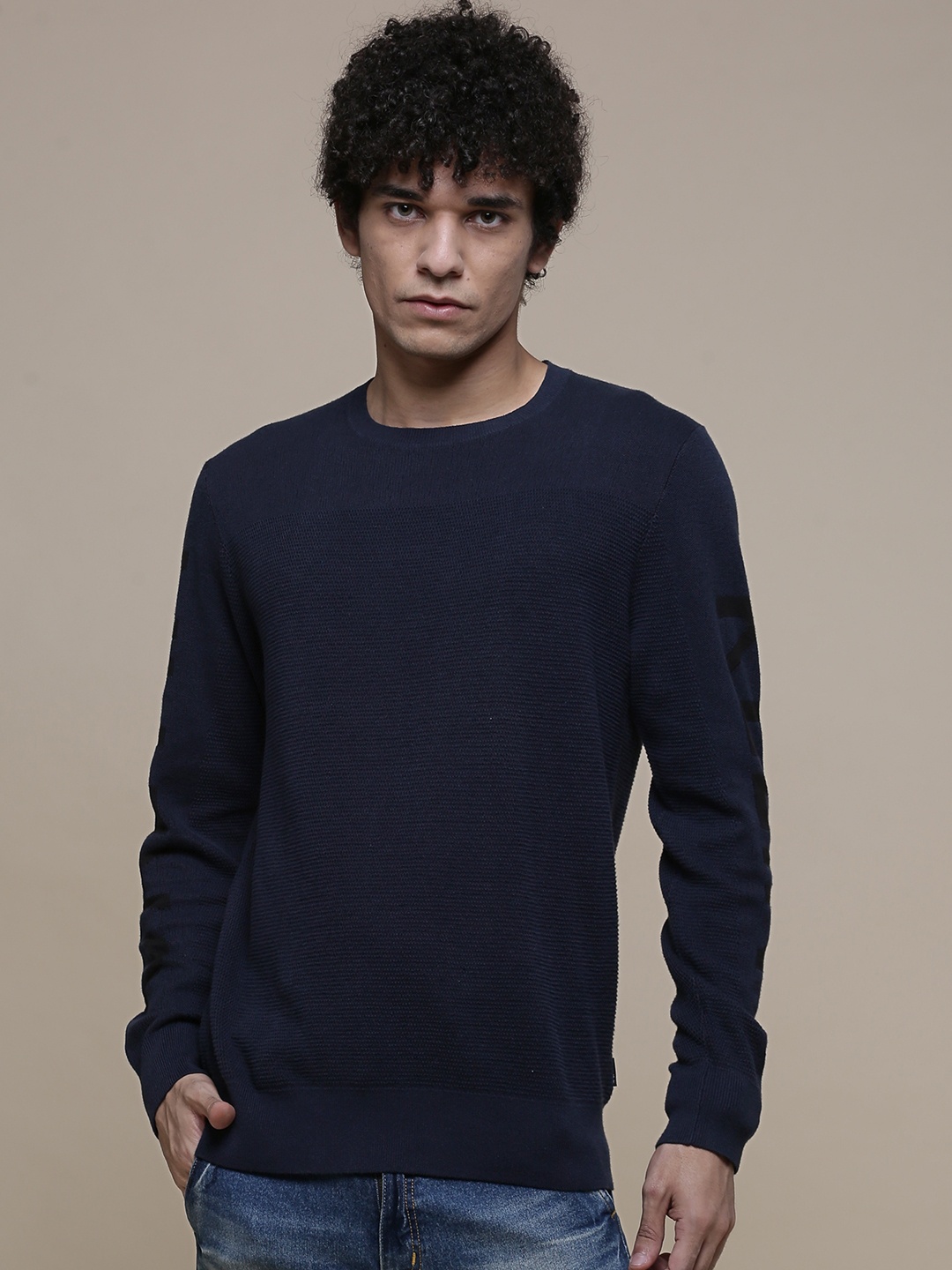 

Calvin Klein Jeans Men Navy Blue Pullover