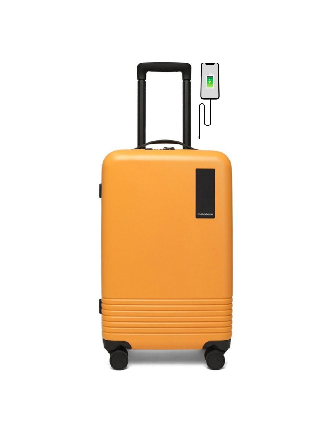 

MOKOBARA Adult Yellow Hard-Sided The Cabin - Sunnyside Trolley Bag