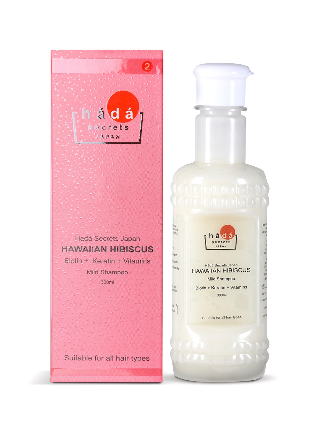 

Hada Secrets Japan Hawaiian Hibiscus Shampoo 300 ml, White