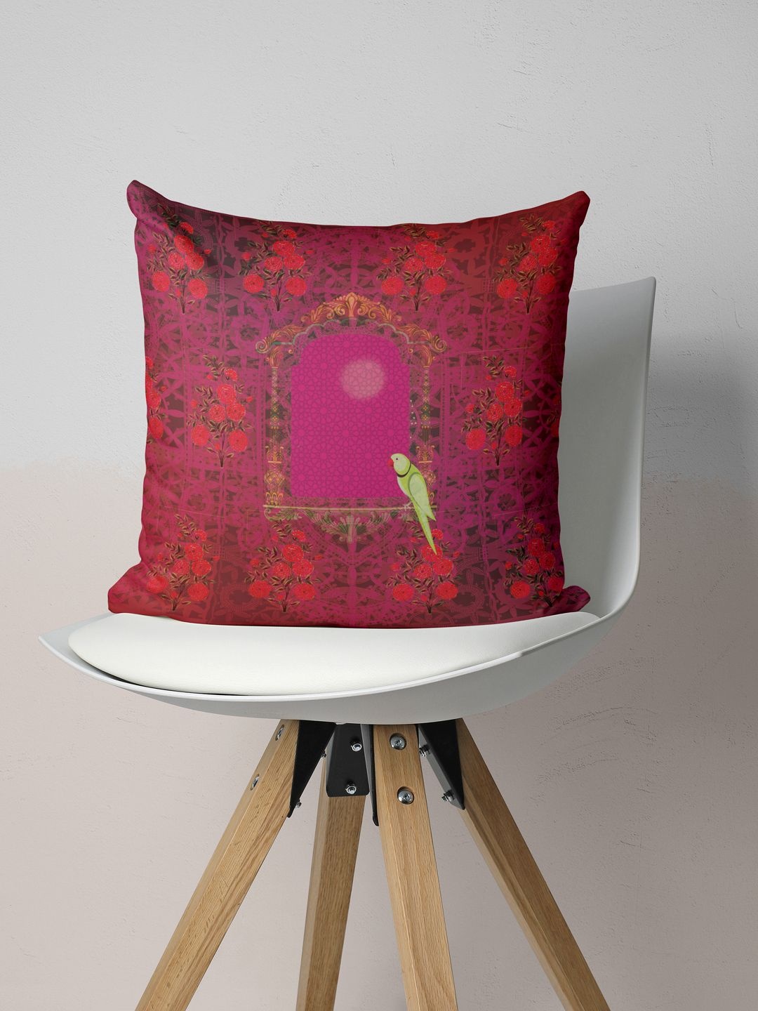 

BIANCA Pink & Red Floral Square Cushion Covers