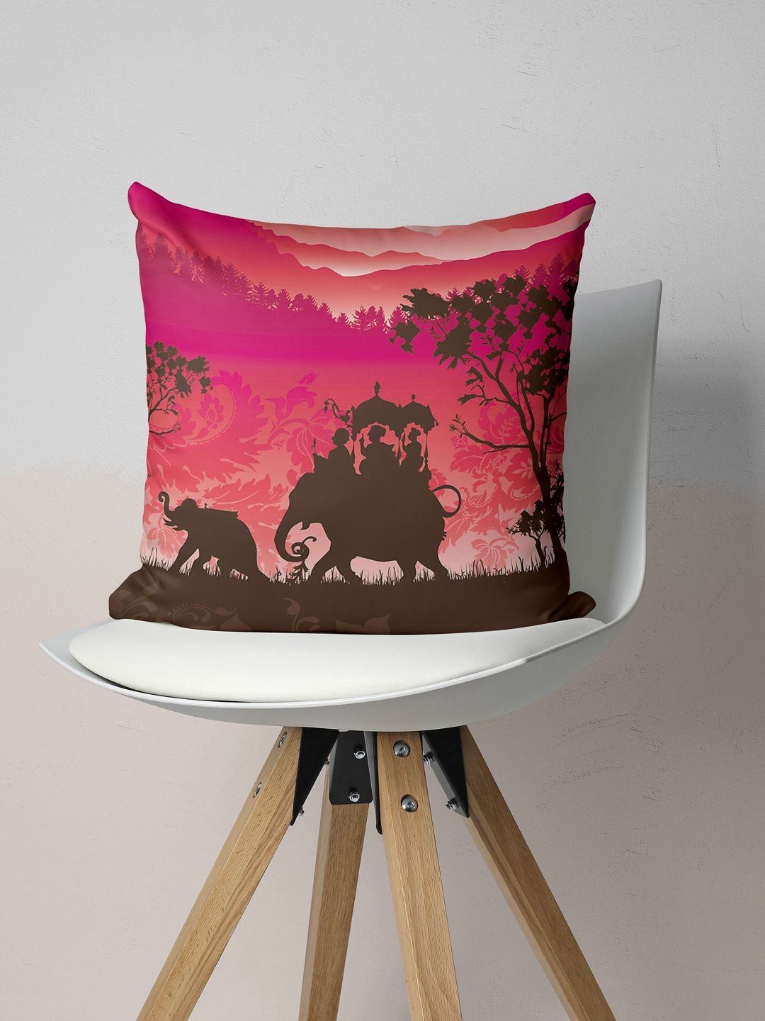 

BIANCA Red & Black Abstract Square Cushion Covers