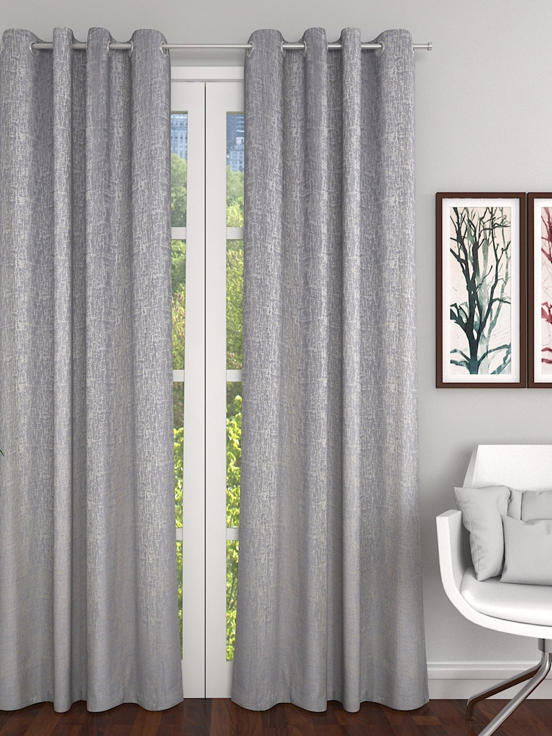 

Soumya Grey & Off White Abstract Door Curtain