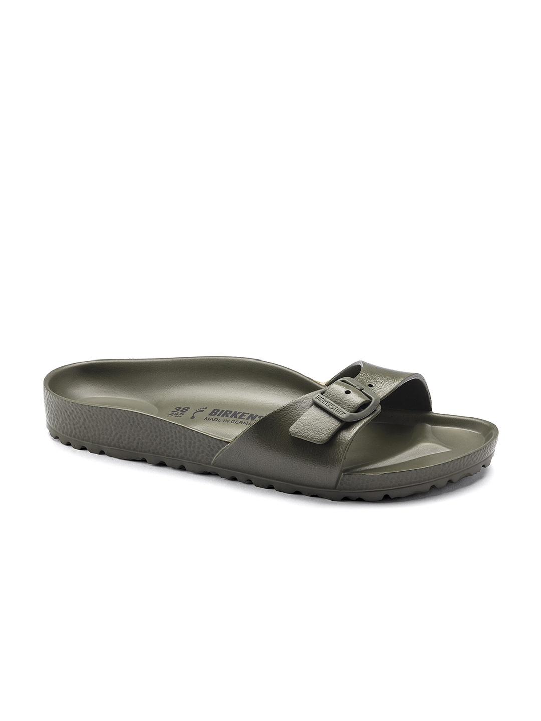 

Birkenstock Unisex Madrid Essentials Green Narrow Width Slides