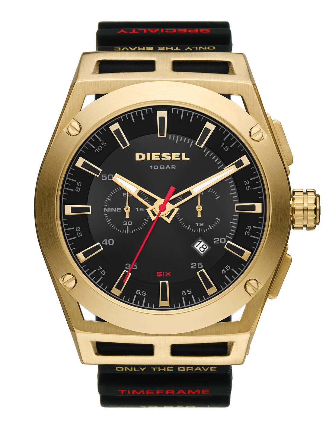 

DIESEL Men Black Dial & Black Straps Analogue Watch DZ4546