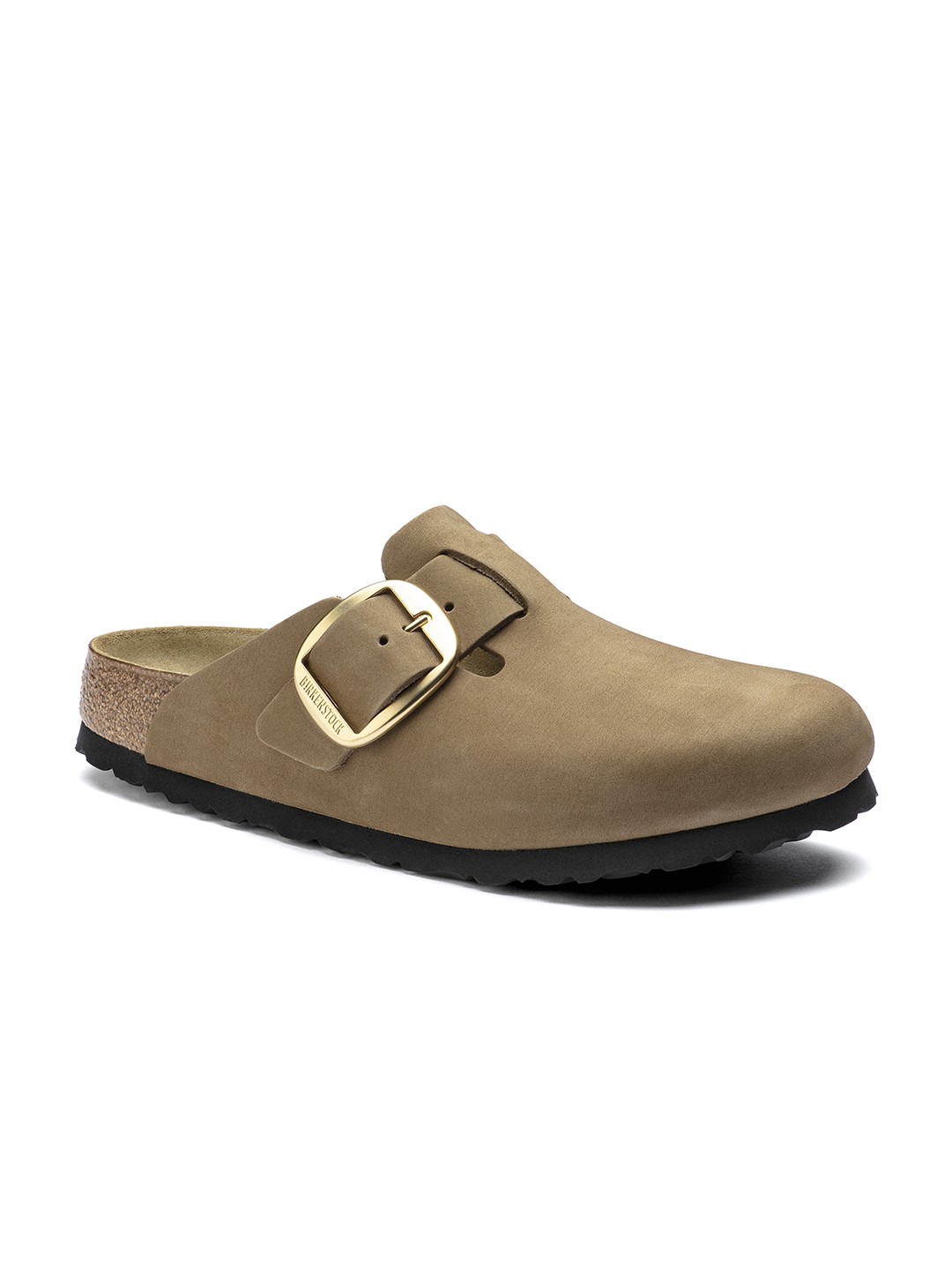 

Birkenstock Women Boston Big Buckle Beige Narrow Width Slide Sandals