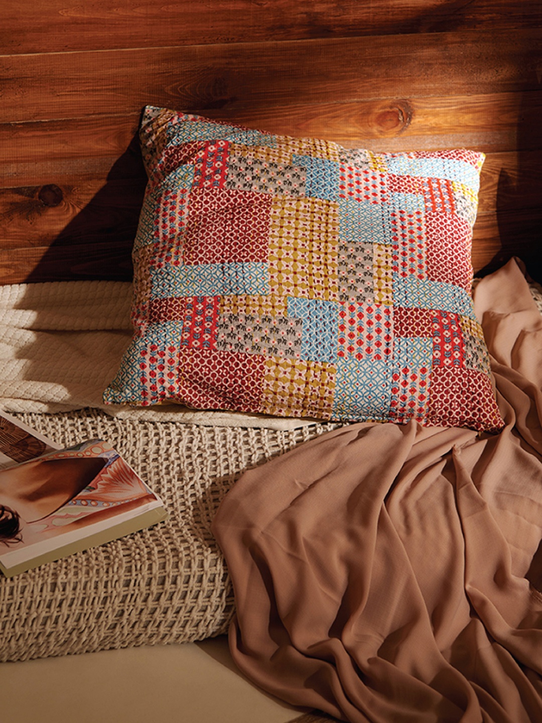 

Chumbak Yellow & Red Square Cushion Covers