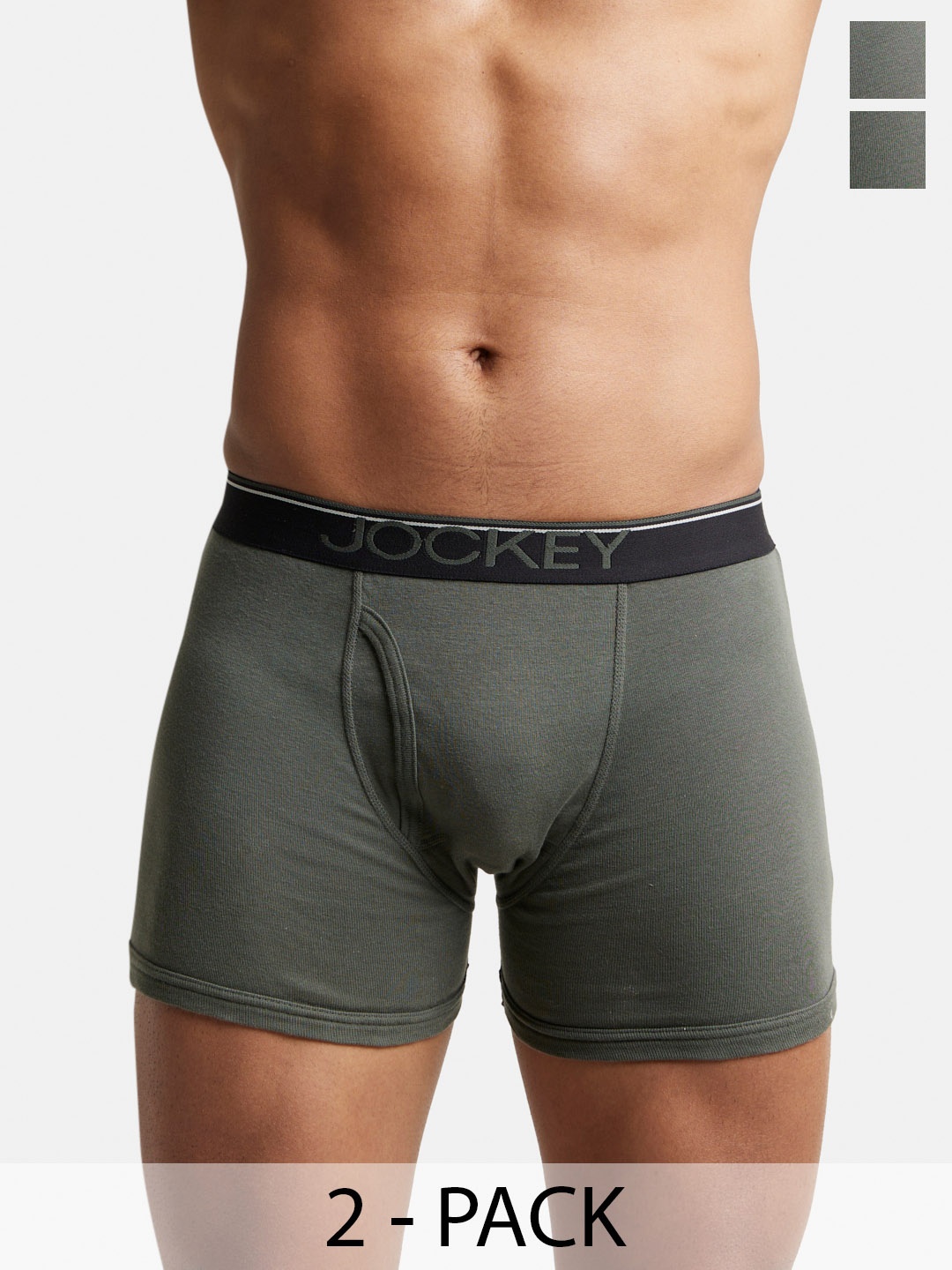 

Pack Of 2 Super Combed Cotton Rib Boxer Brief with Ultrasoft and Durable Waistband-8009, Assorted
