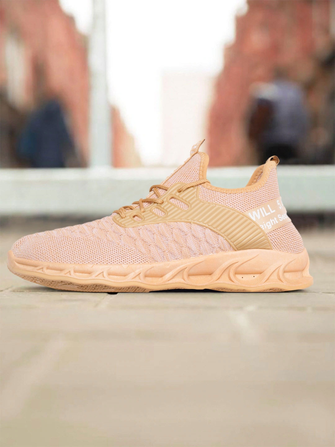 

Kook N Keech Men Beige Textured Running Shoes