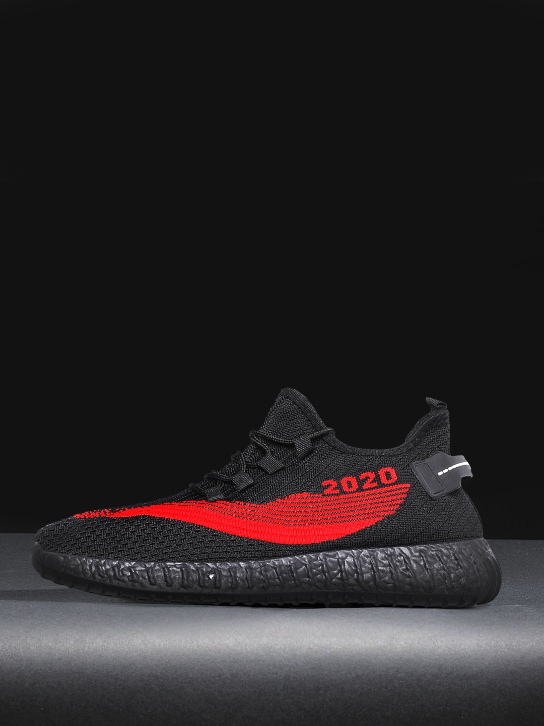 

Kook N Keech Men Black & Red Woven Design Running Shoes