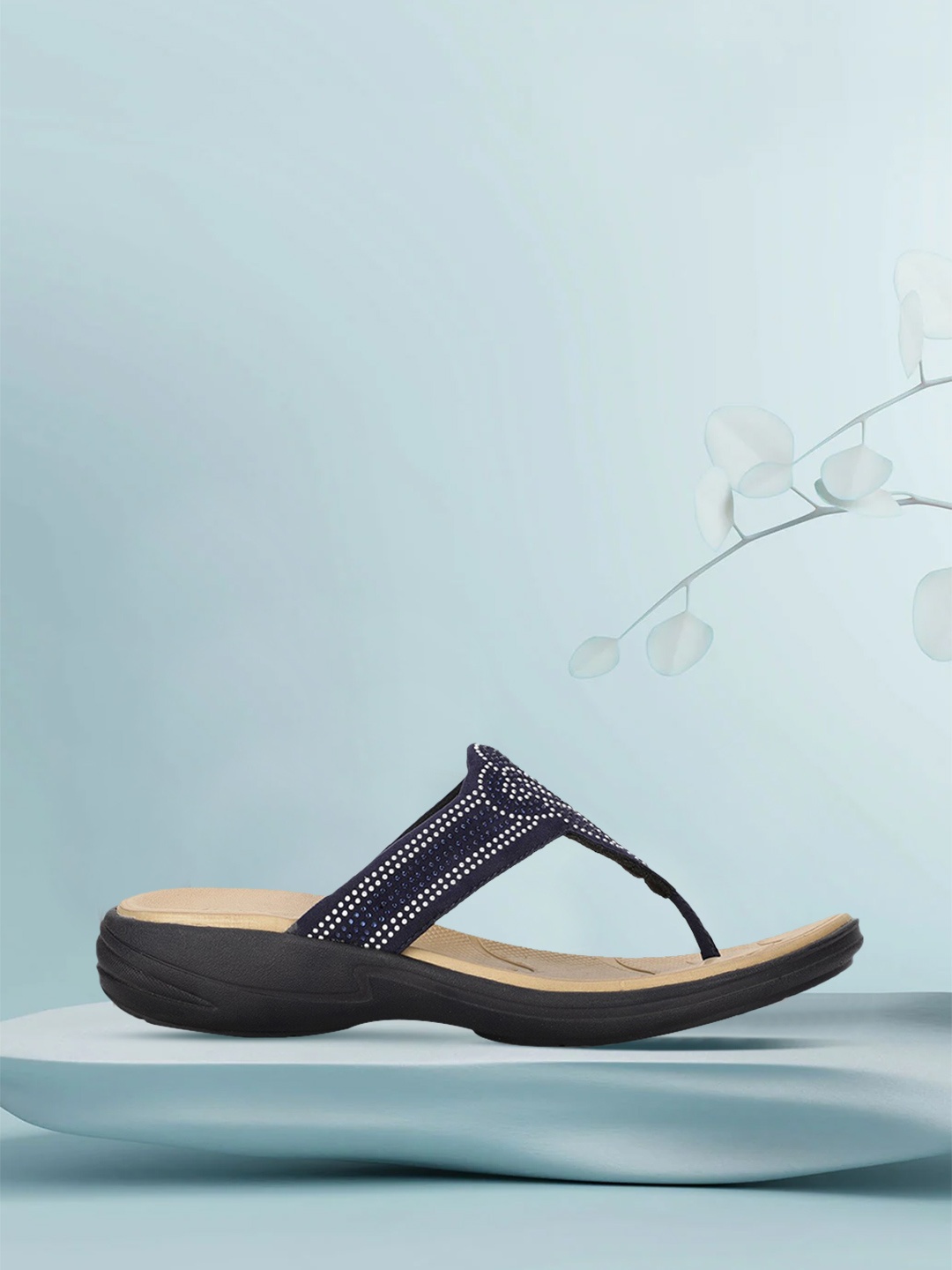 

Sandak by Bata Women Navy Blue Comfort Heels