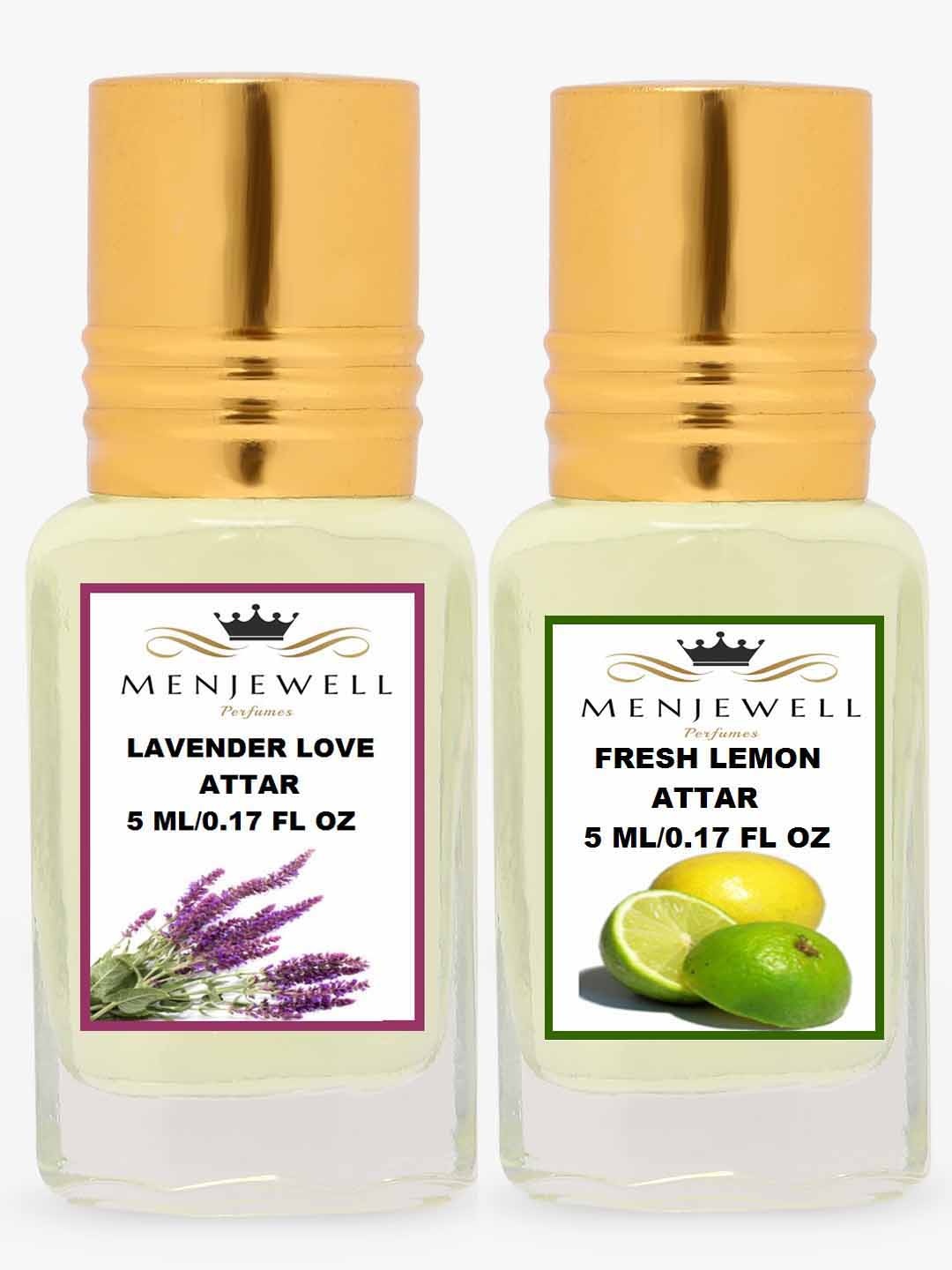 

Menjewell Lavender Love Fresh Lemon Attar 10ML, Transparent