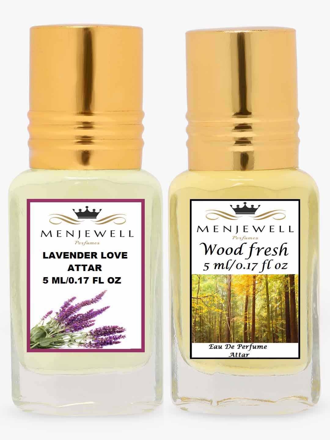 

MENJEWELL Lavender Love Wood Fresh Attar 10ml, Transparent