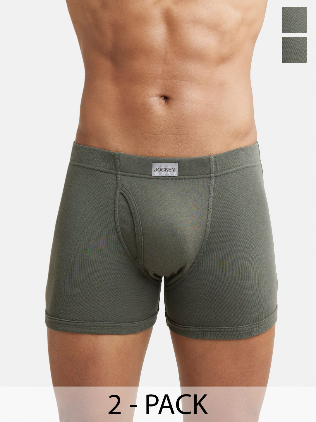 

Pack Of 2 Super Combed Cotton Rib Boxer Brief with Ultrasoft and Durable Waistband-8008, Assorted