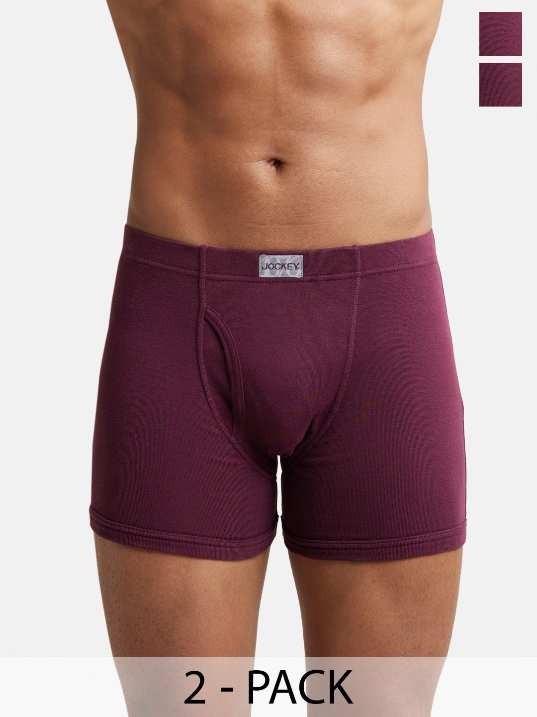 

Pack Of 2 Super Combed Cotton Rib Boxer Brief with Ultrasoft and Durable Waistband-8008, Assorted