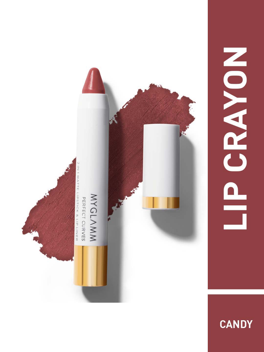 

MyGlamm Perfect Curves Matte Lip Crayon-Bourbon Candy-3.7g, Burgundy