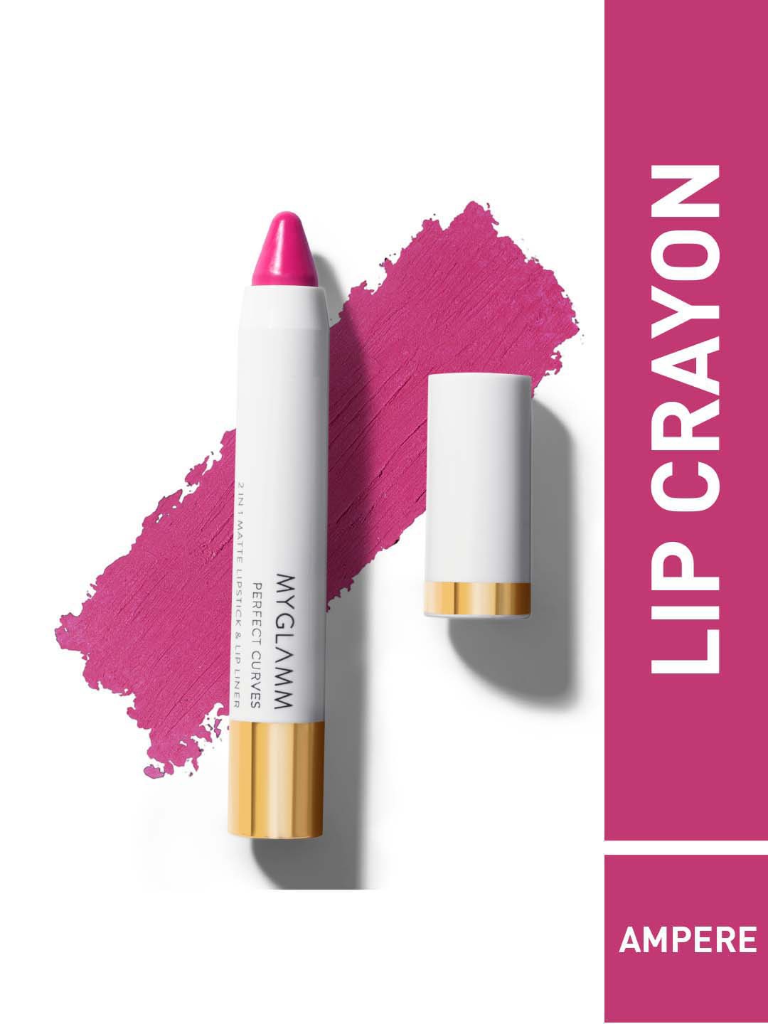 

MyGlamm Perfect Curves Matte Lip Crayon-Ampere-3.7g, Pink