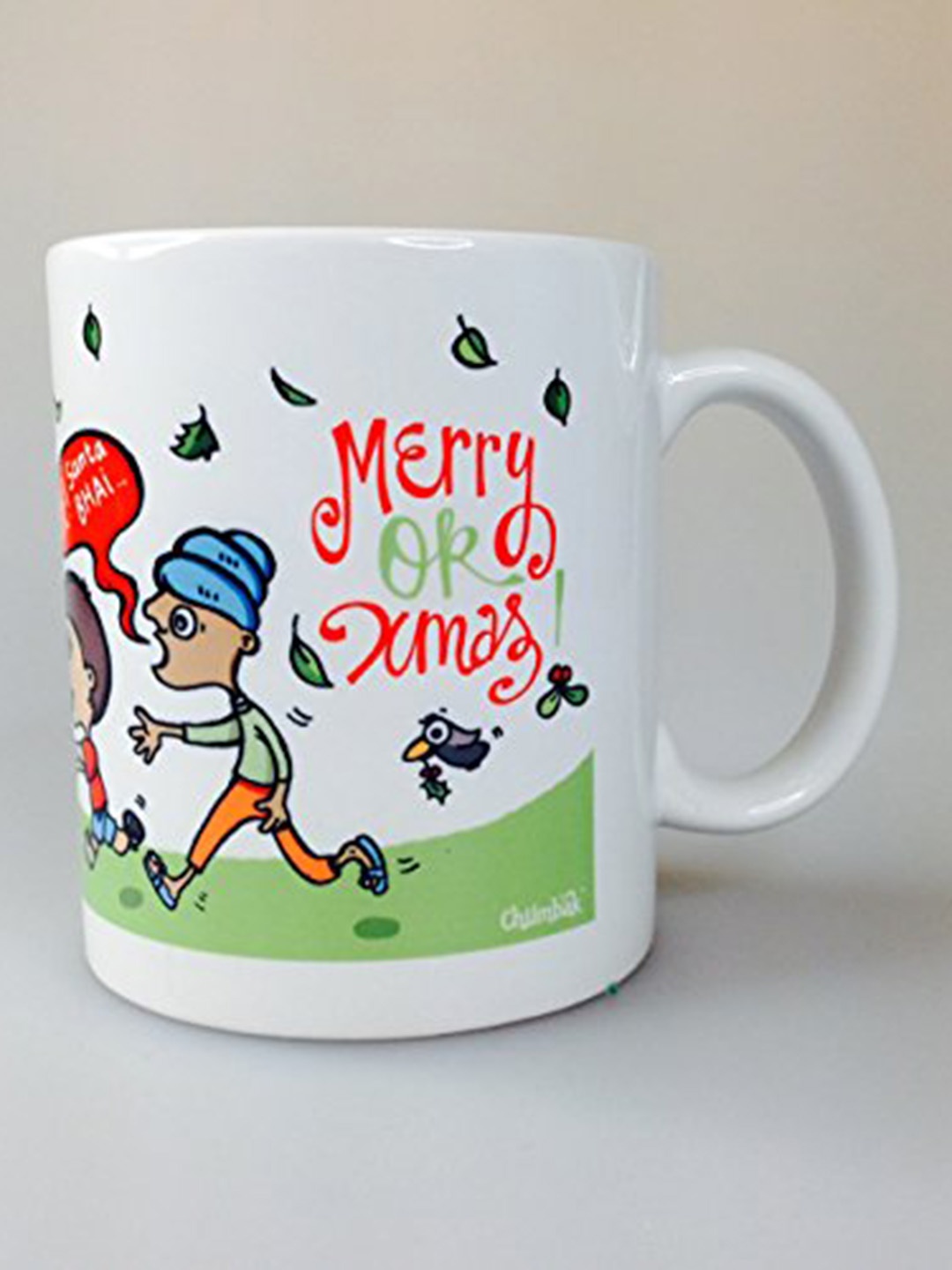

Chumbak White & Red Printed Ceramic Glossy Coffee Mug 330 ml