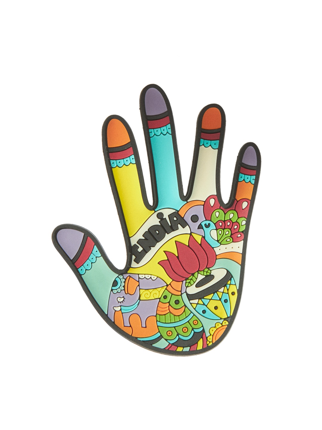

Chumbak Green & Blue Mehendi Printed Magnet