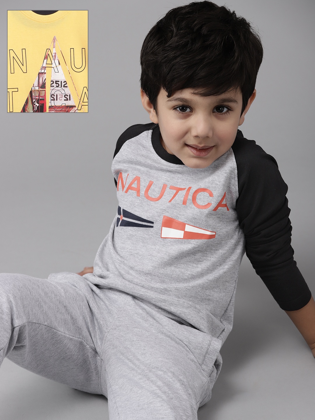 

Nautica Boys Pack of 2 Printed T-shirts, Yellow