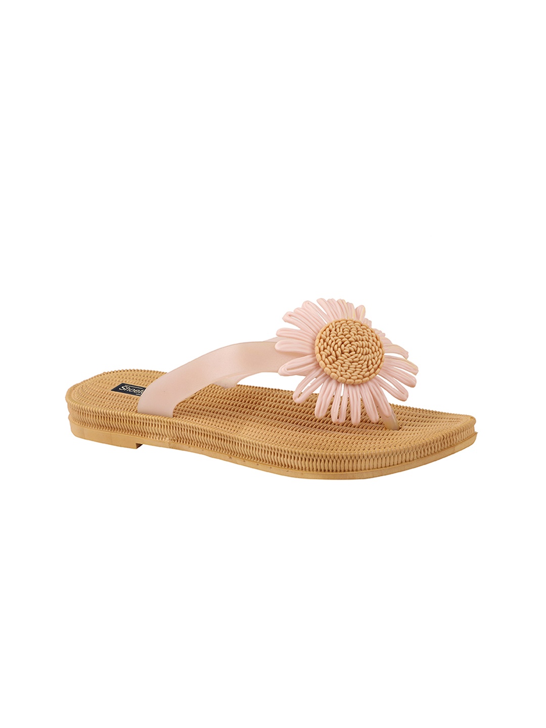 

Shoetopia Girls Peach & Beige Rubber Thong Flip-Flops