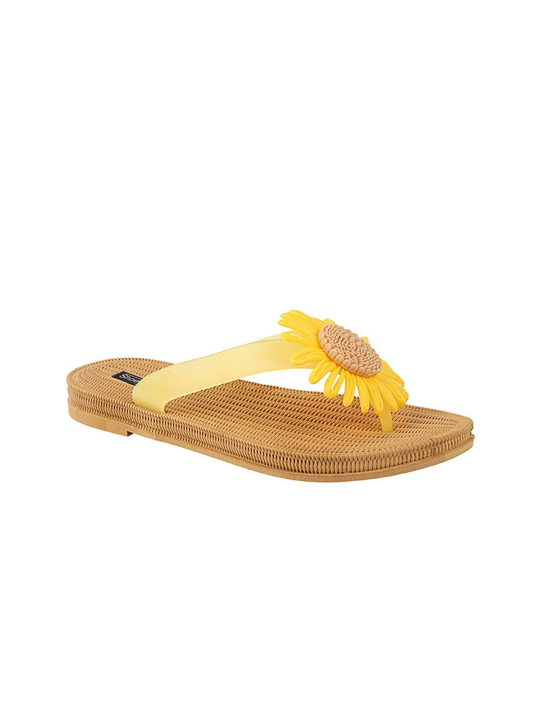 

Shoetopia Girls Yellow & Brown Rubber Thong Flip-Flops