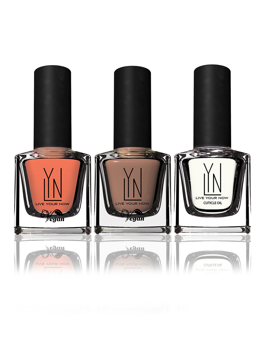 

LYN LIVE YOUR NOW Pack of 3 Fast Dry Non Toxic Nail Lacquer, Fast Dry Non Toxic Nail Polish & Long Lasting Fast Dry, Orange