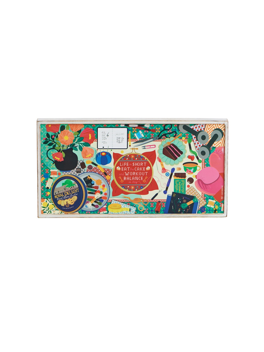 

Chumbak Classics Silai Bunai Breakfast Tray, Multi