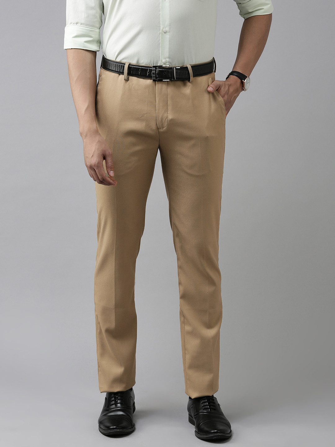 

Arrow Men Khaki Tailored Formal Trousers