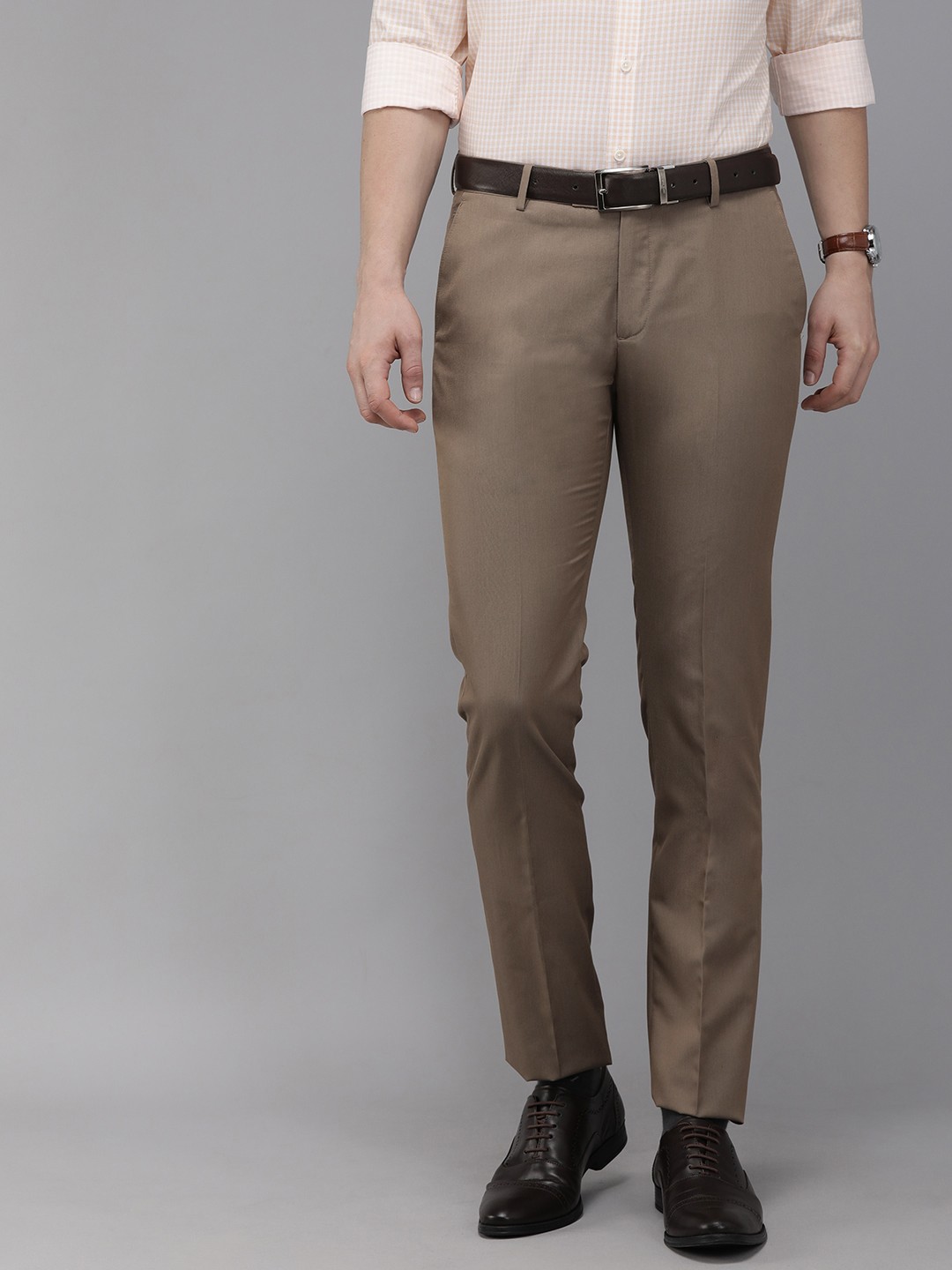 

Arrow Men Khaki Tailored Formal Trousers