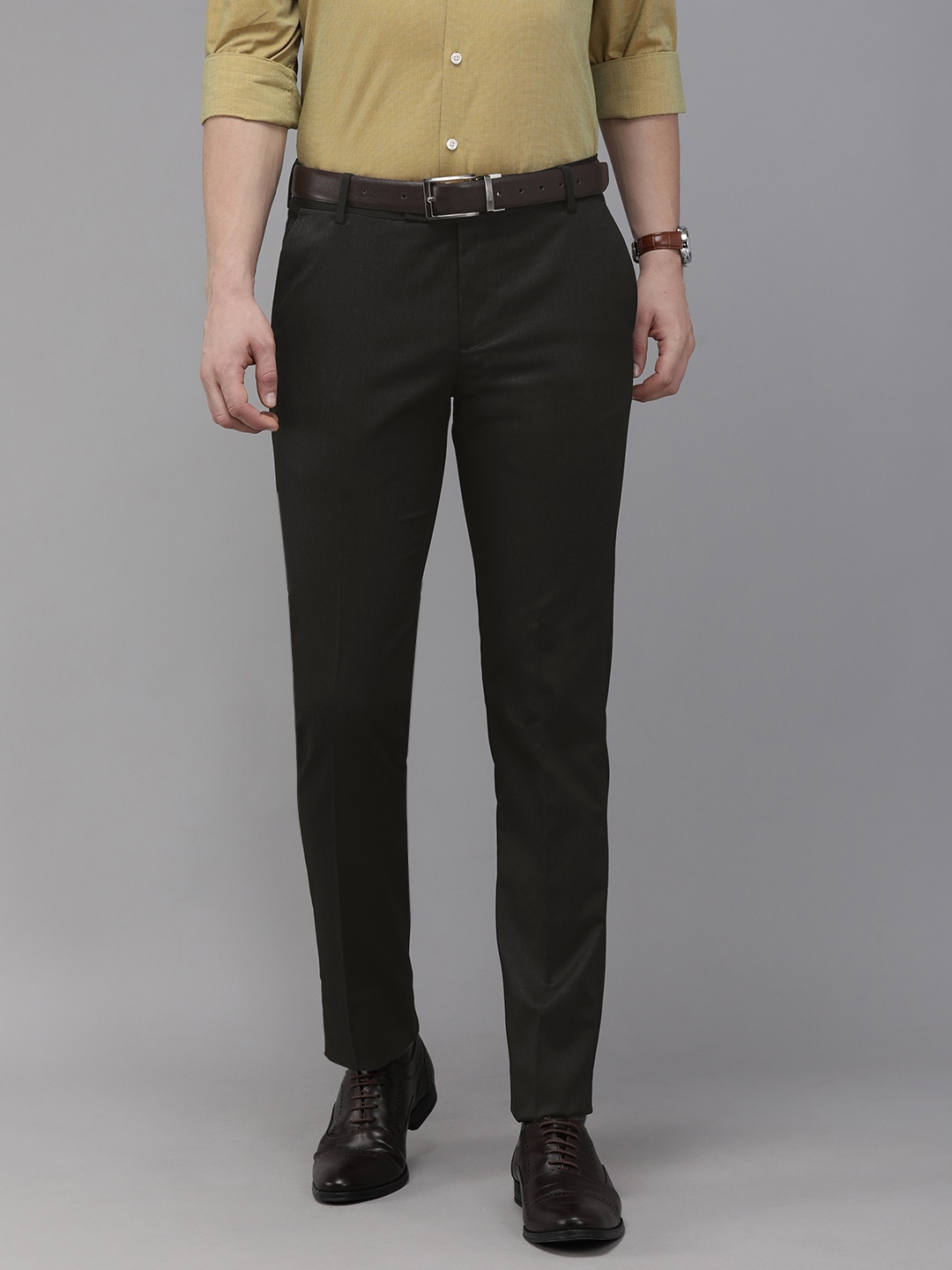 

Arrow Men Black Tailored Formal Trousers