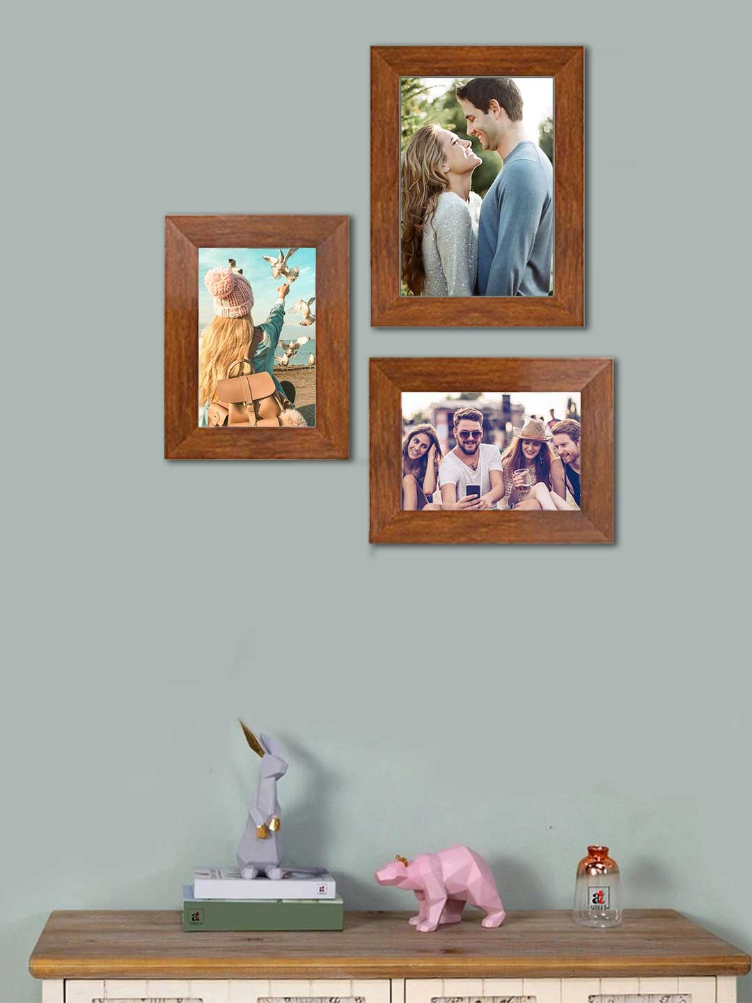 

Art Street Set of 3 MDF Wall Photo Frames, Brown