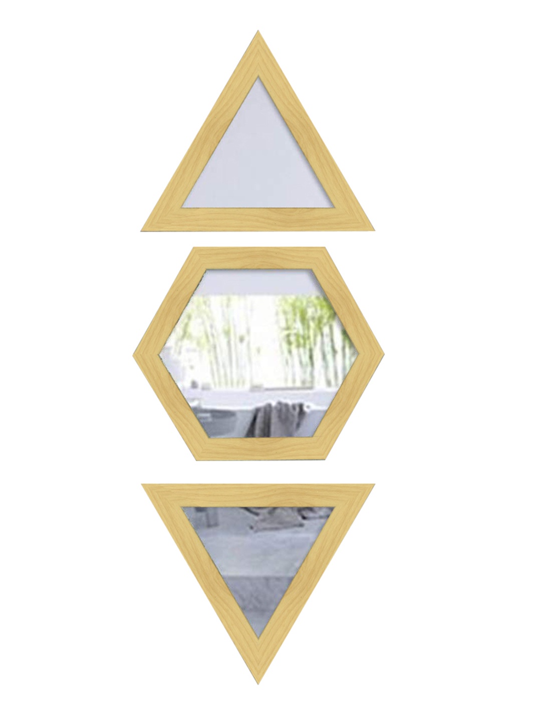 

Art Street Set of 3 MDF Wall Photo Frames, Brown