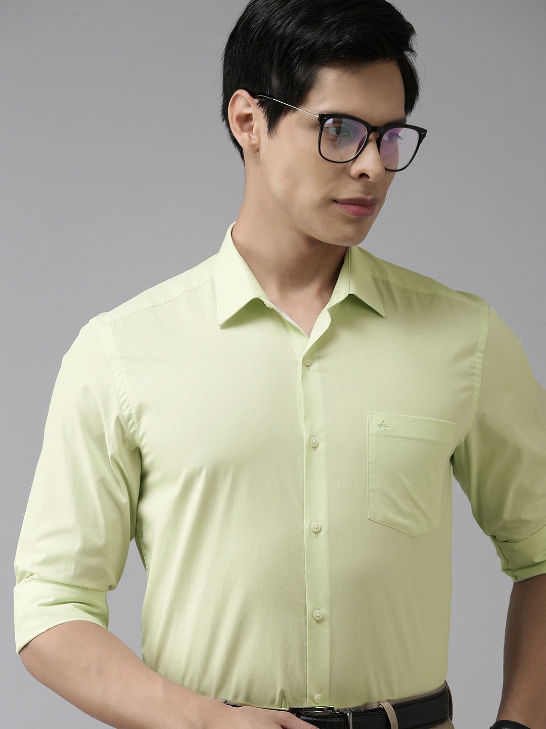 

Arrow Men Green Slim Fit Opaque Formal Shirt