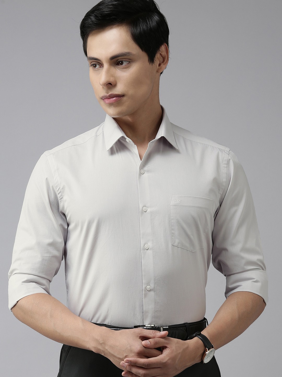 

Arrow Men Grey Slim Fit Opaque Formal Shirt