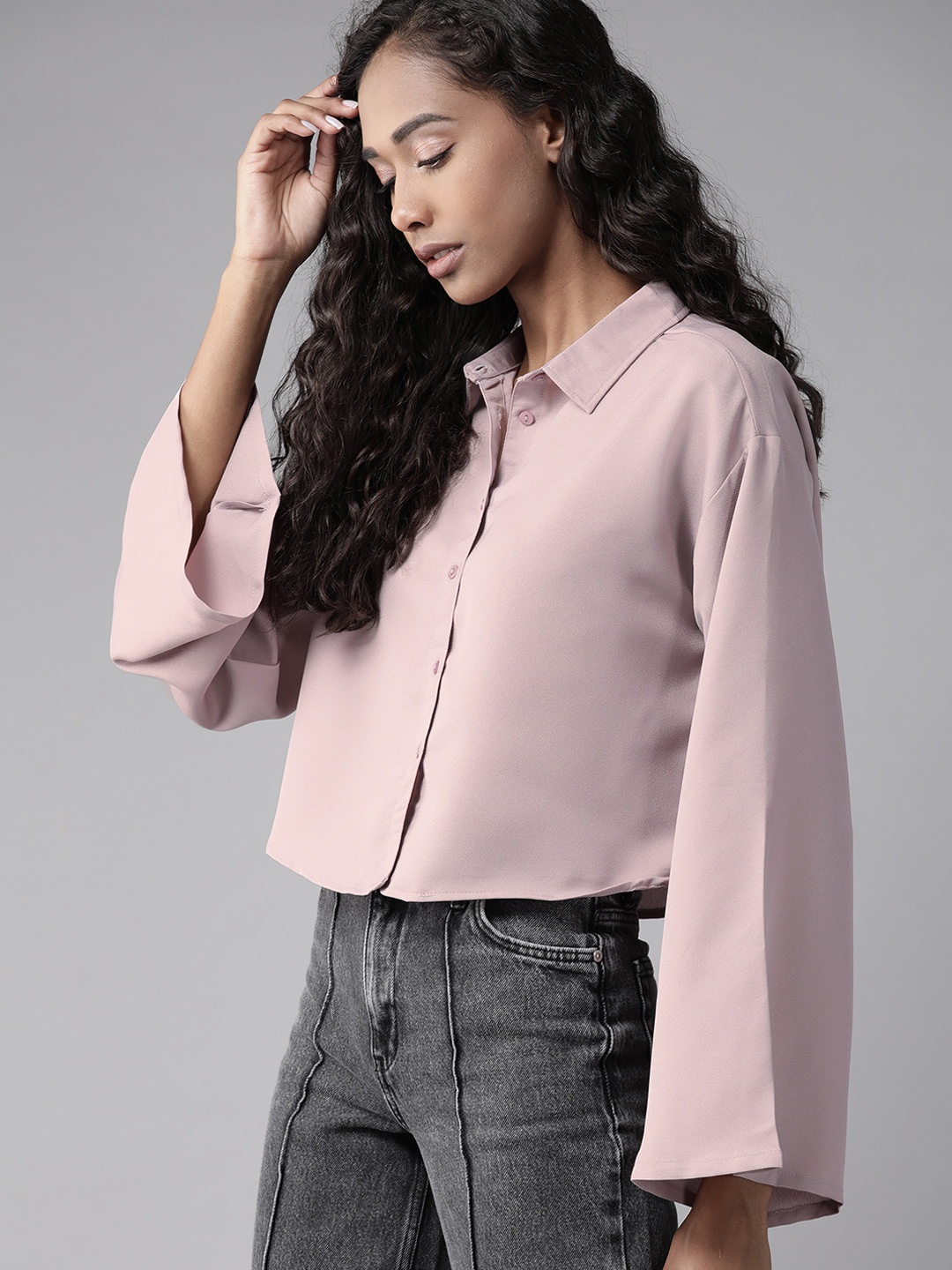 

Roadster Women Mauve Casual Shirt