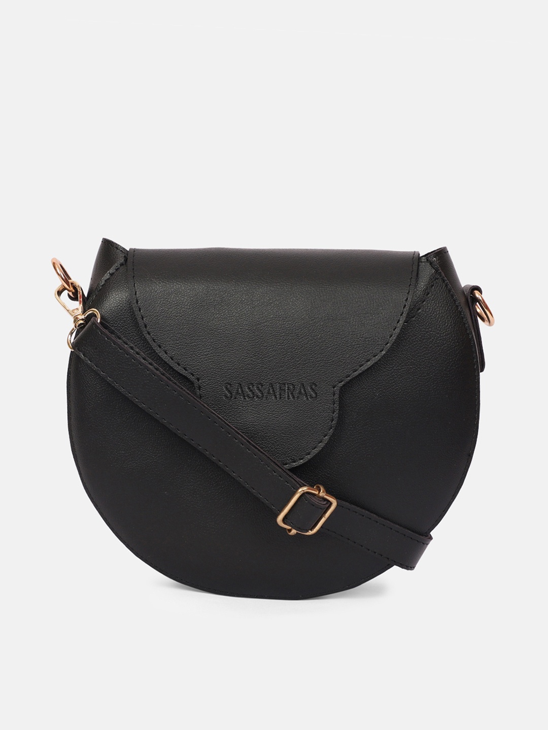 

SASSAFRAS Black Solid Sling Bag