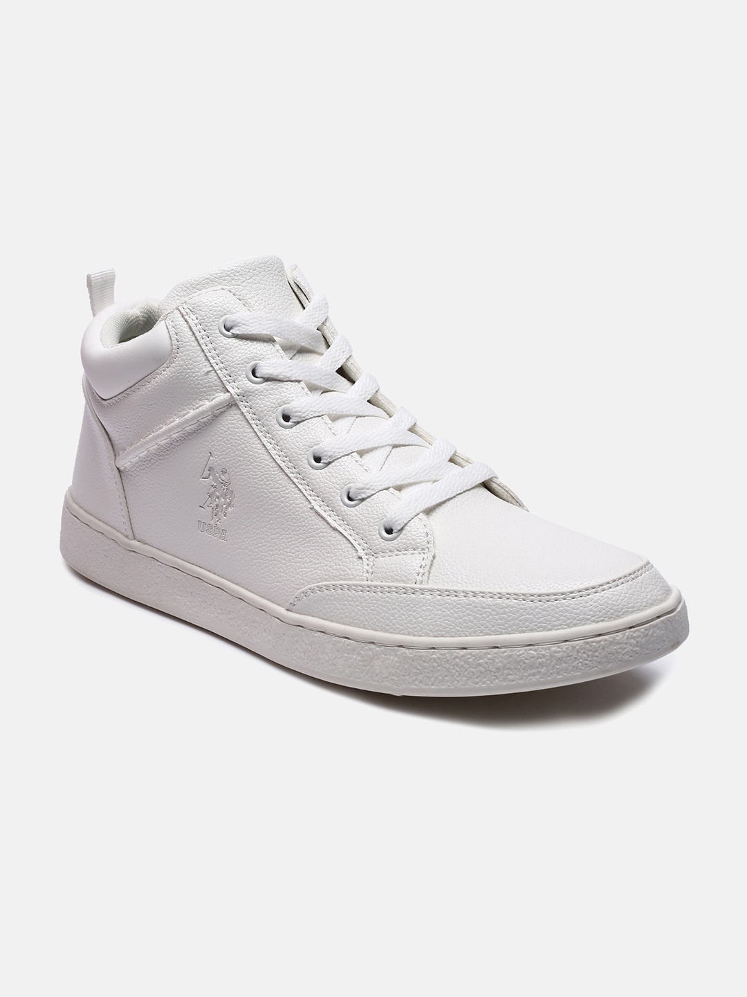 

U S Polo Assn Men White PU Sneakers