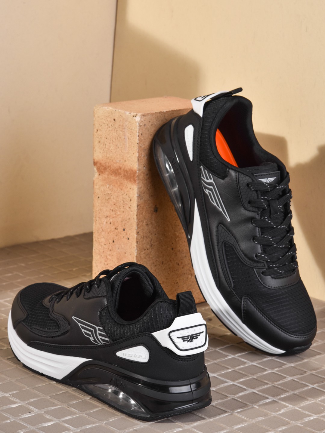 

Red Tape Men Black Air + Walking Shoes
