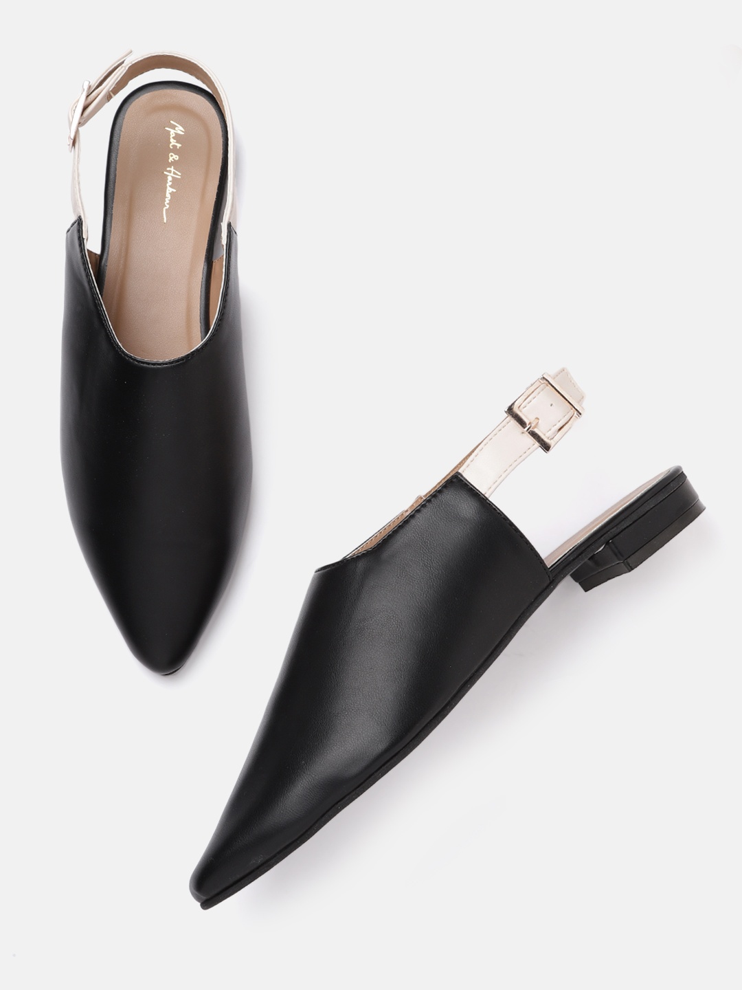 

Mast & Harbour Women Black Solid Mules