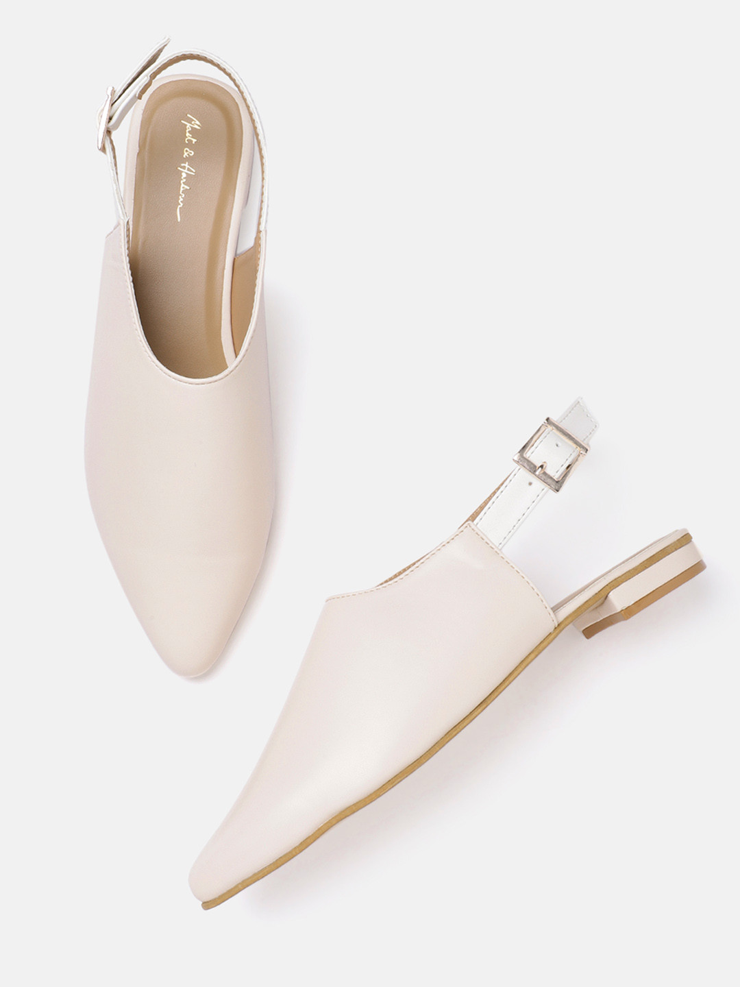 

Mast & Harbour Women Nude-Coloured Solid Mules