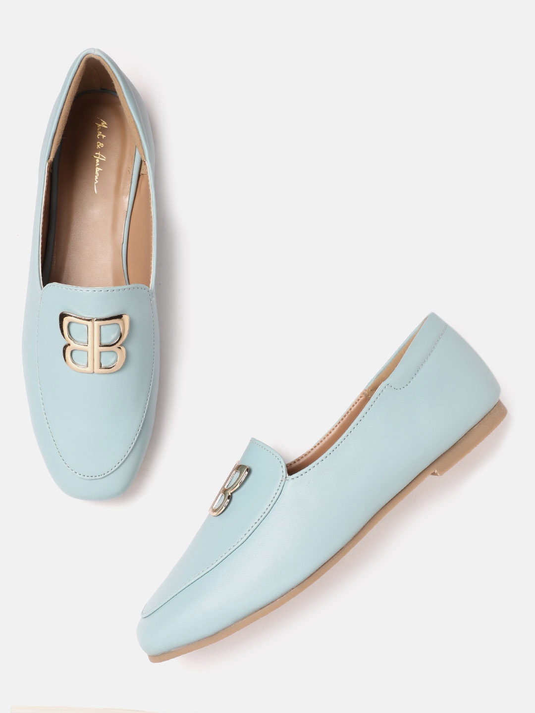 

Mast & Harbour Women Blue Solid Loafers