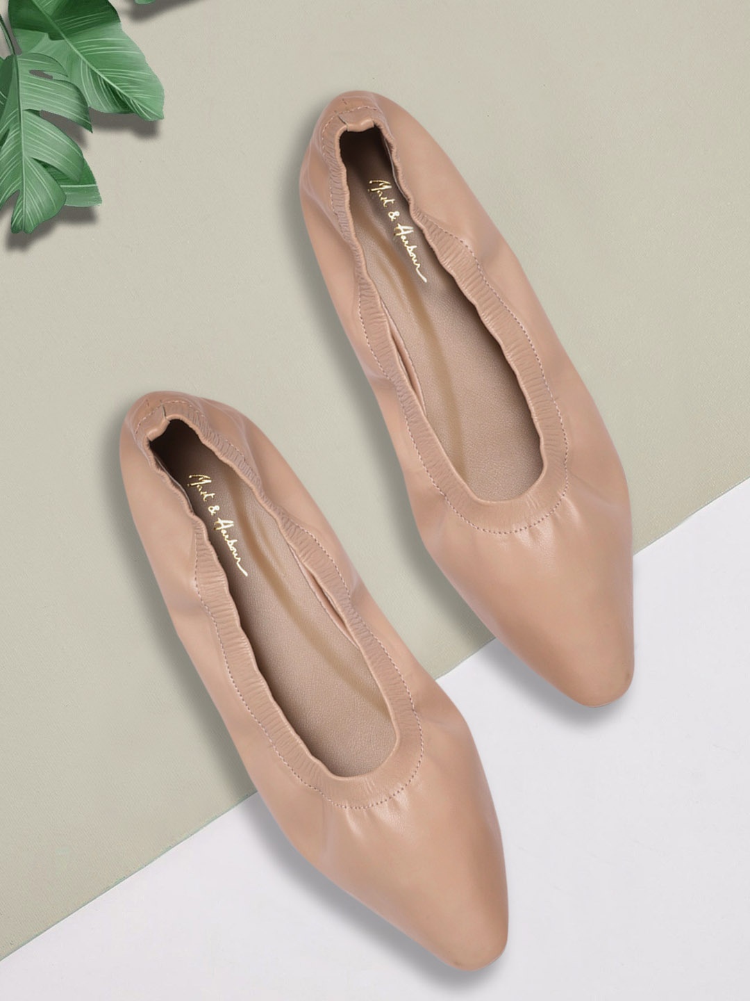 

Mast & Harbour Women Nude-Coloured Solid Ballerinas