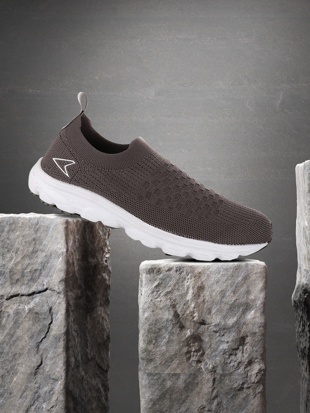 

Power Men Grey Textile Running Non-Marking Shoes