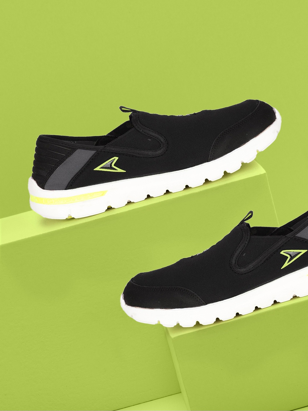 

Power Men Black Walking Non-Marking Shoes