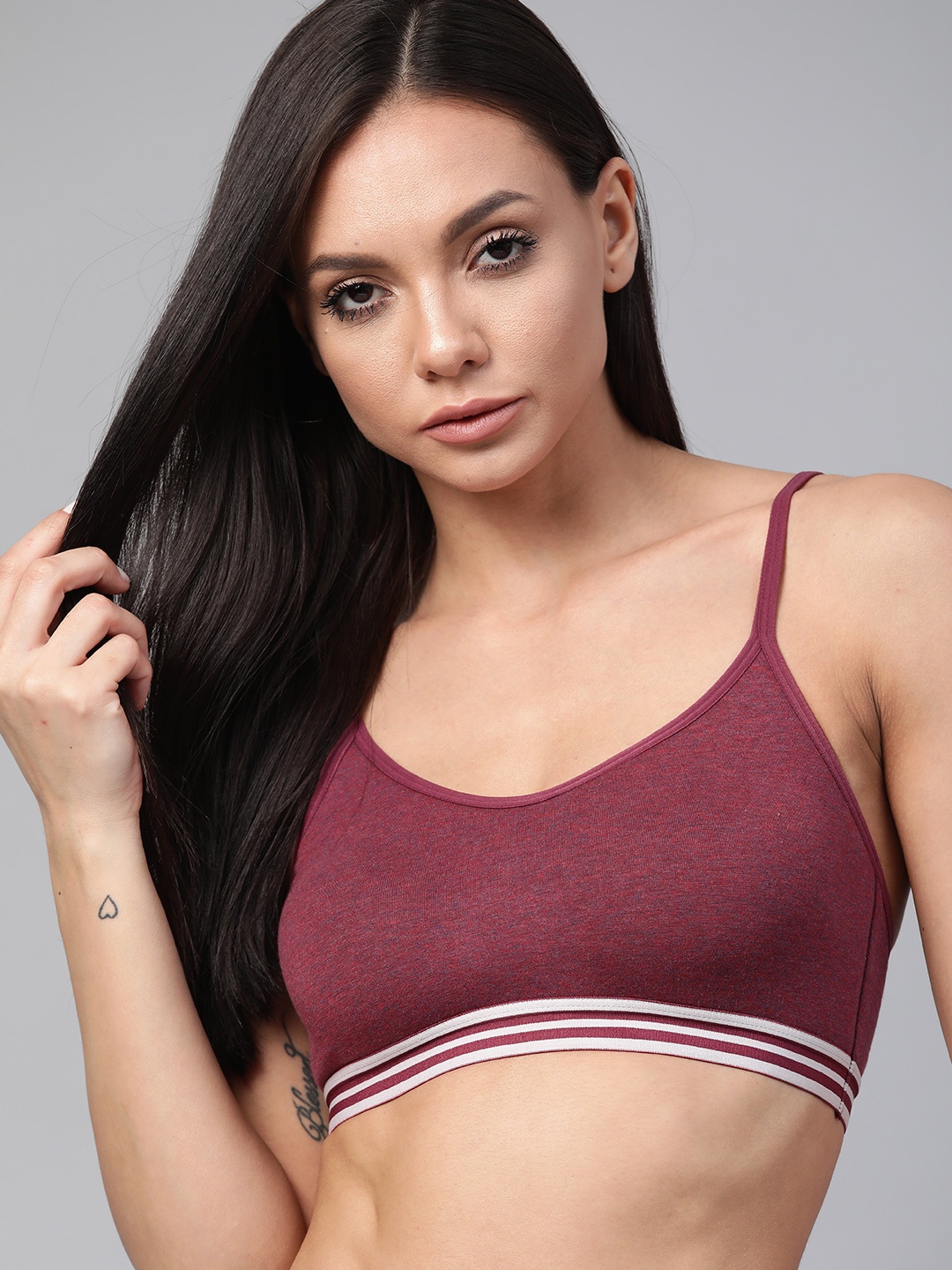 

Roadster Maroon T-shirt Bra - Full Coverage Lightly Padded