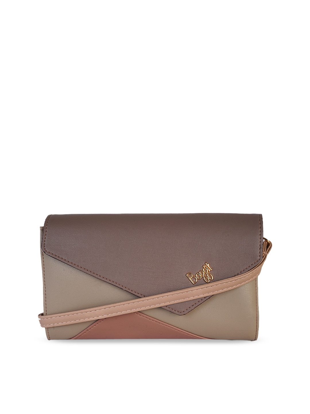 

Baggit Pink Colourblocked Structured Sling Bag